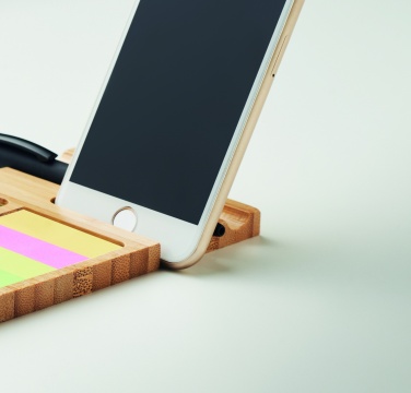 Logo trade promotional gifts image of: Bamboo desk phone stand